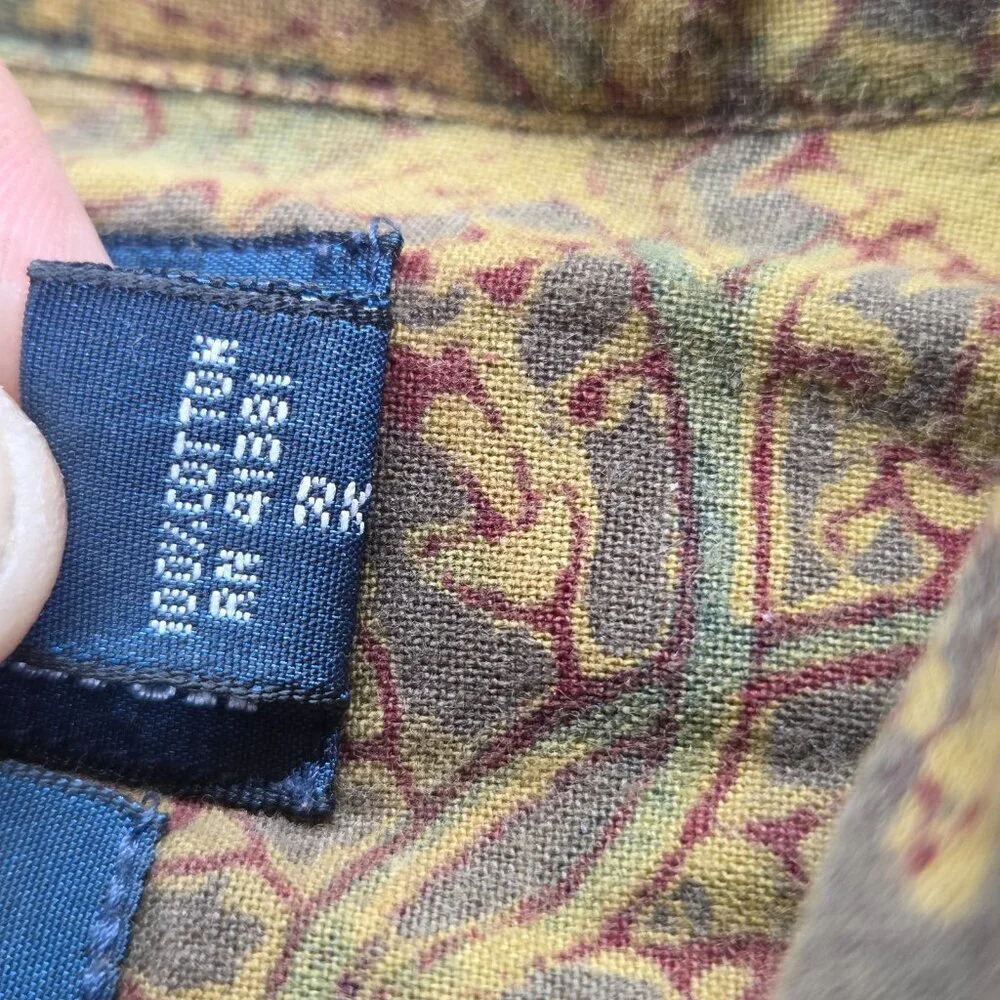Vintage Polo Ralph Lauren Estate Classic Fit Abstract Print Button Down Shirt XL